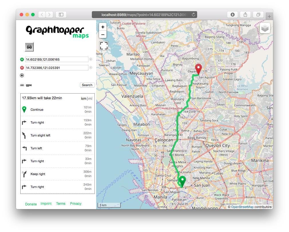 GraphHopper with PostGIS Data Reader